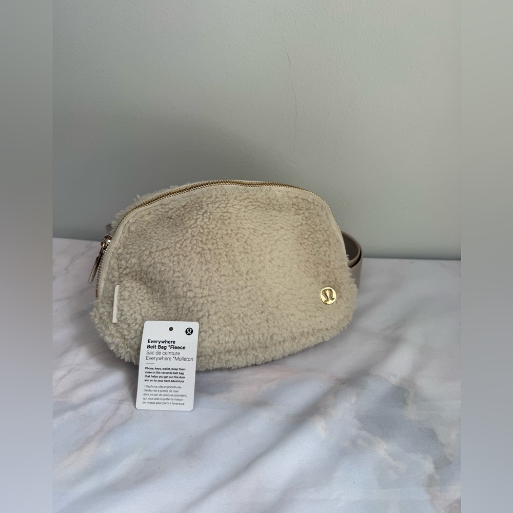 Lululemon Fleece Everywhere Belt Bag Light Ivory Gold 1L
